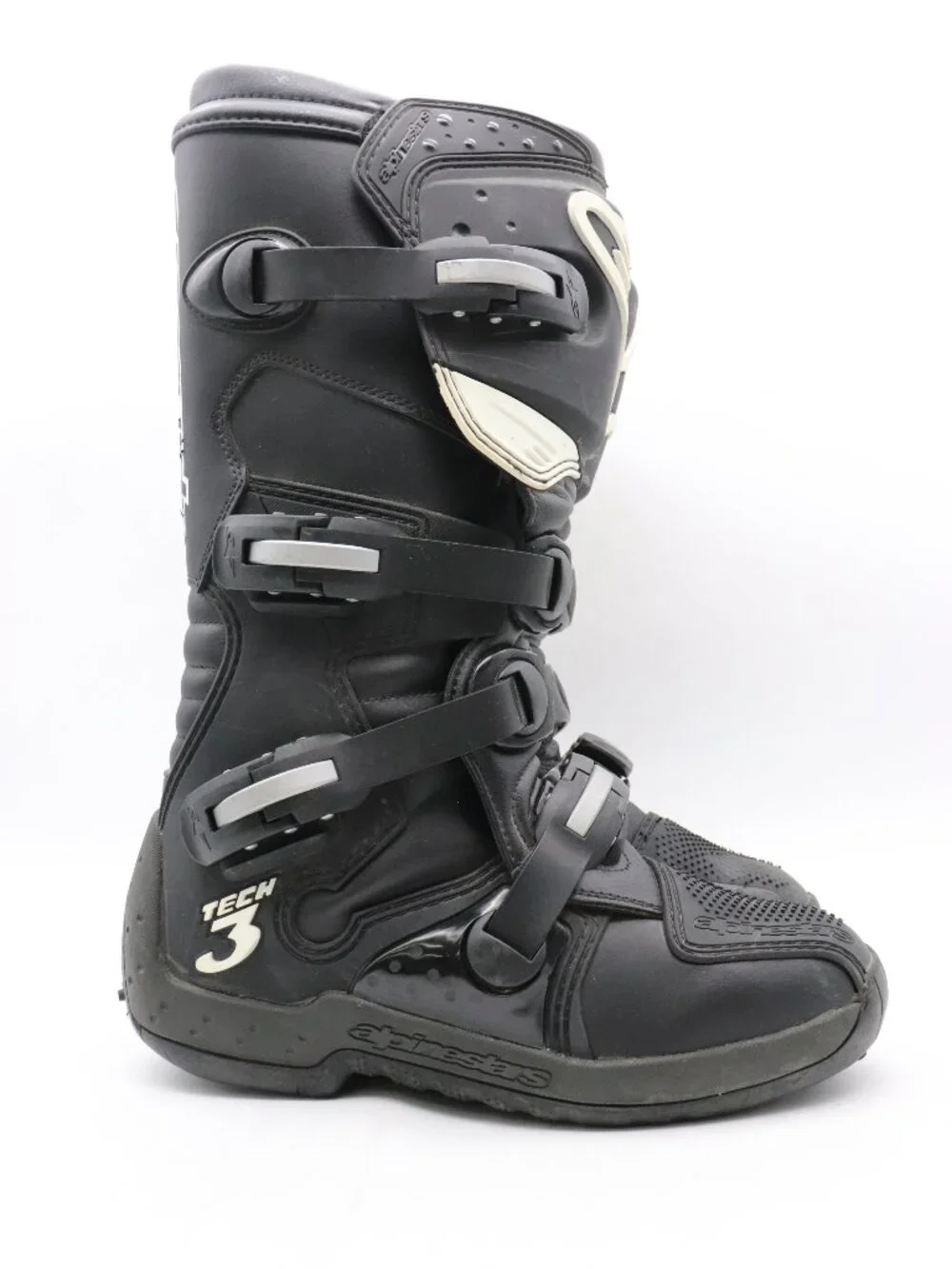 Alpinestars Tech 3s Motocross Boot Men’s Size 8 Black White Bike Boots